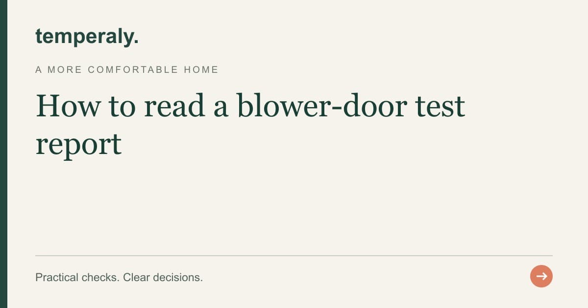 Temperaly guide: How to read a blower-door test report