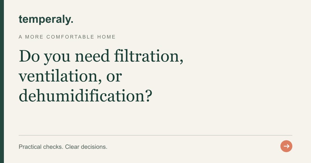 Temperaly guide: Do you need filtration, ventilation, or dehumidification?