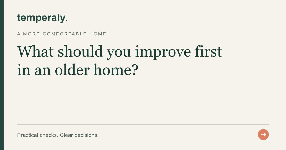 Temperaly guide: What should you improve first in an older home?