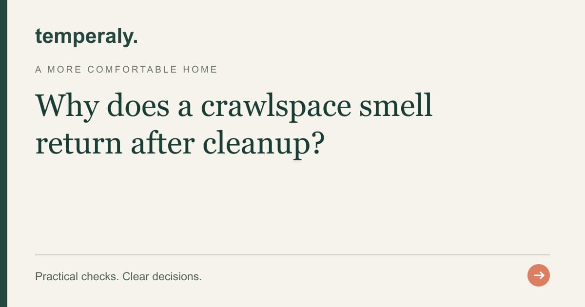 Temperaly guide: Why does a crawlspace smell return after cleanup?